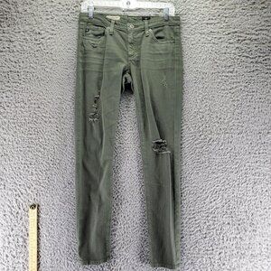 AG Adriano Goldschmied Jeans Womens 27 Olive Green Legging Ankle Super Skinny
